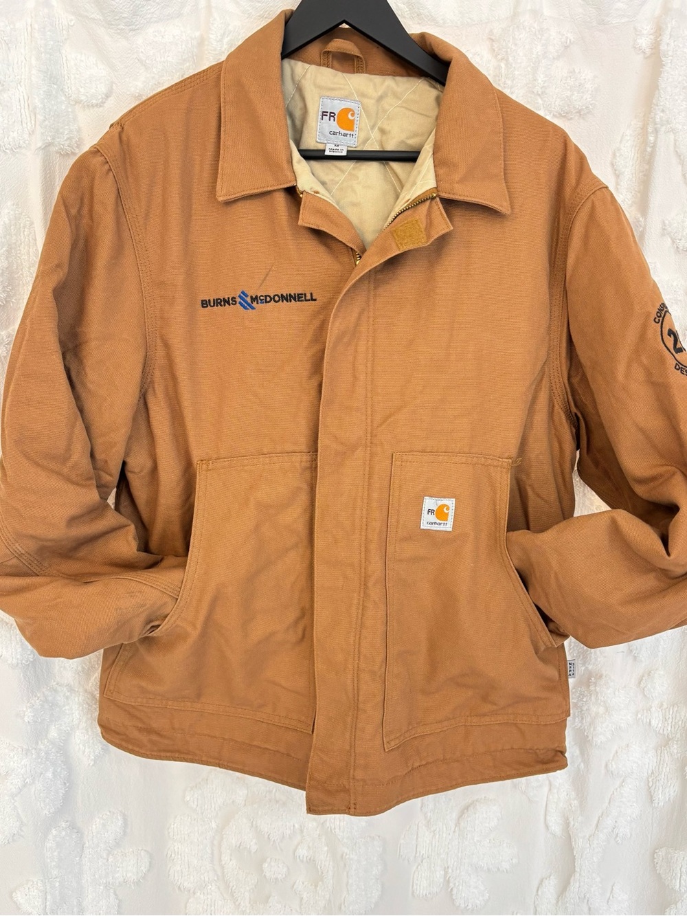 Carhartt Fire Resistant Work Jacket Canvas Detroit Style Size Medium